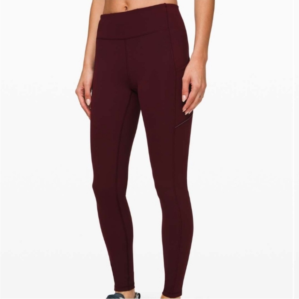 Lululemon 6 Tall Speed Up Tight 31" Full-On Luxtreme in Garnet Color Size 6 Tall